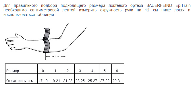 Бандаж локтевой Bauerfeind EpiTrain.png
